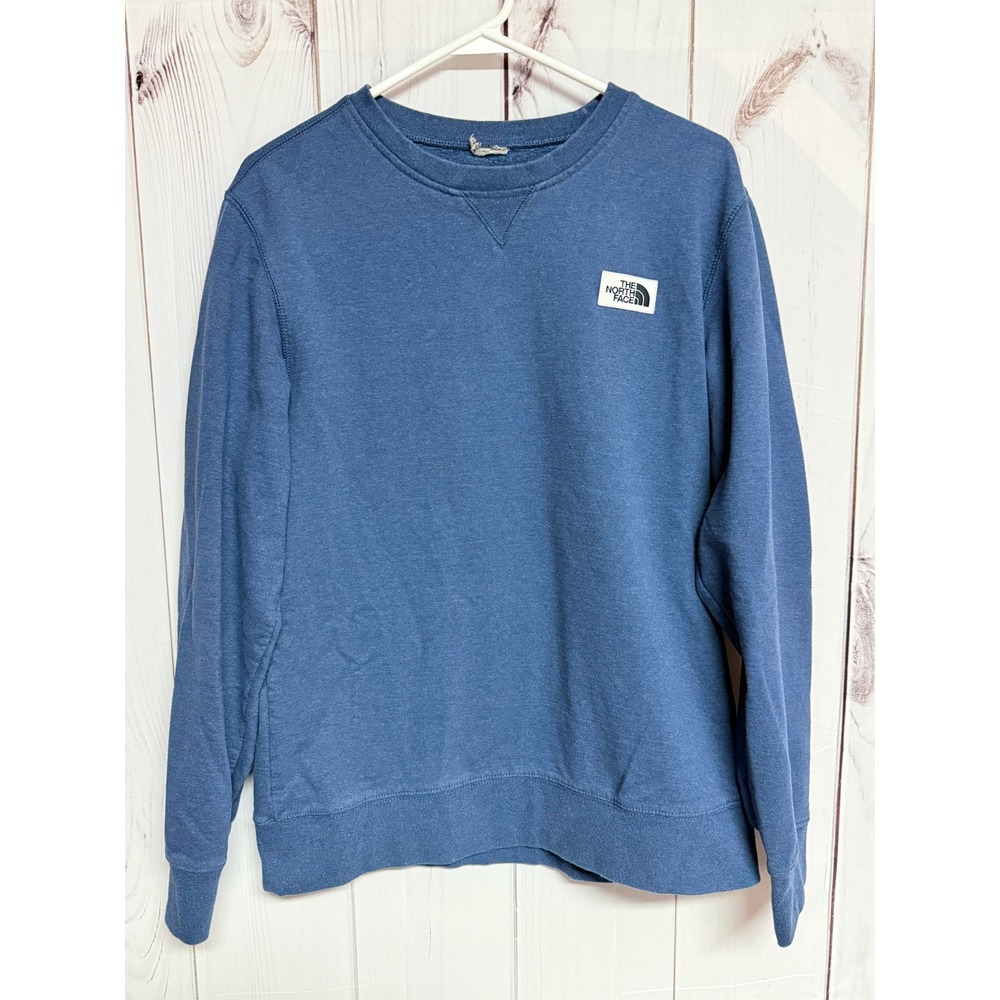The North Face Men's Heritage Patch Sweatshirt‎ Est M Blue Crewneck EUC